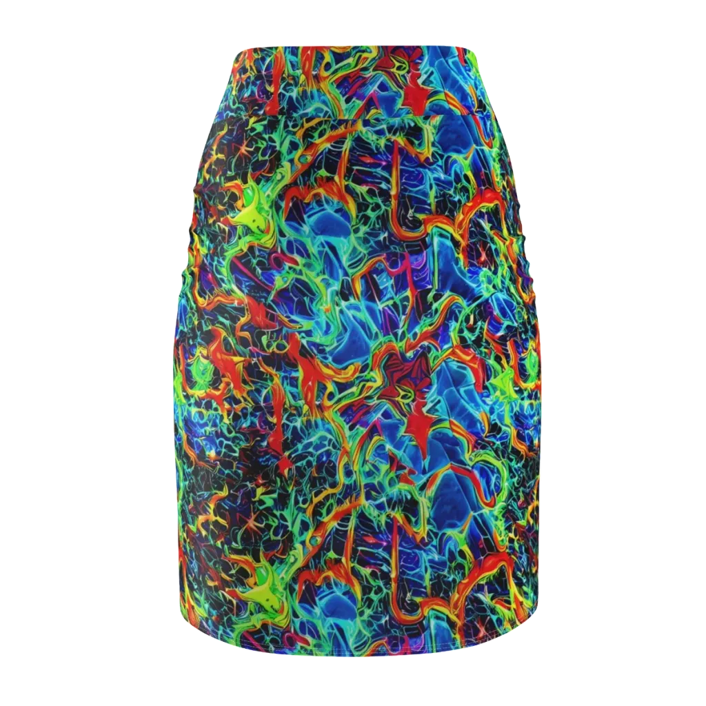 Prismfire on Pencil Skirt — Back