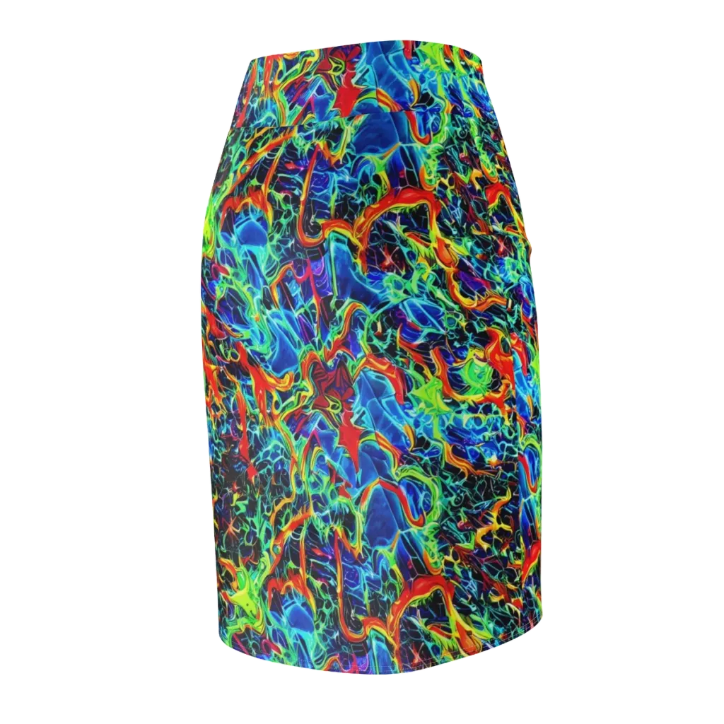 Prismfire on Pencil Skirt — Back Side