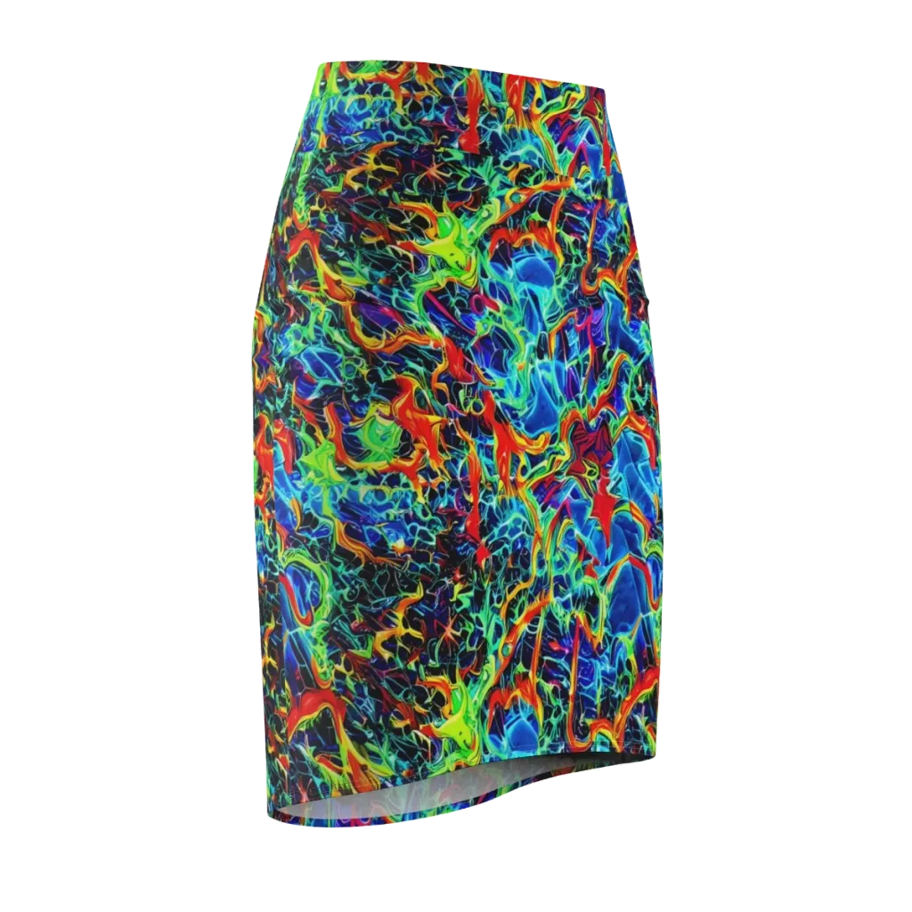 Prismfire on Pencil Skirt — Front Side