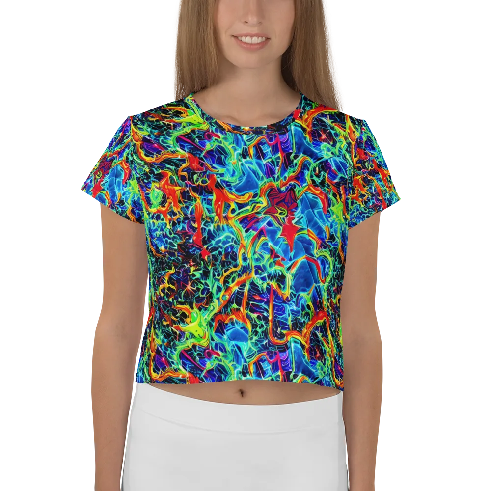Prismfire on Crop Tee — Front