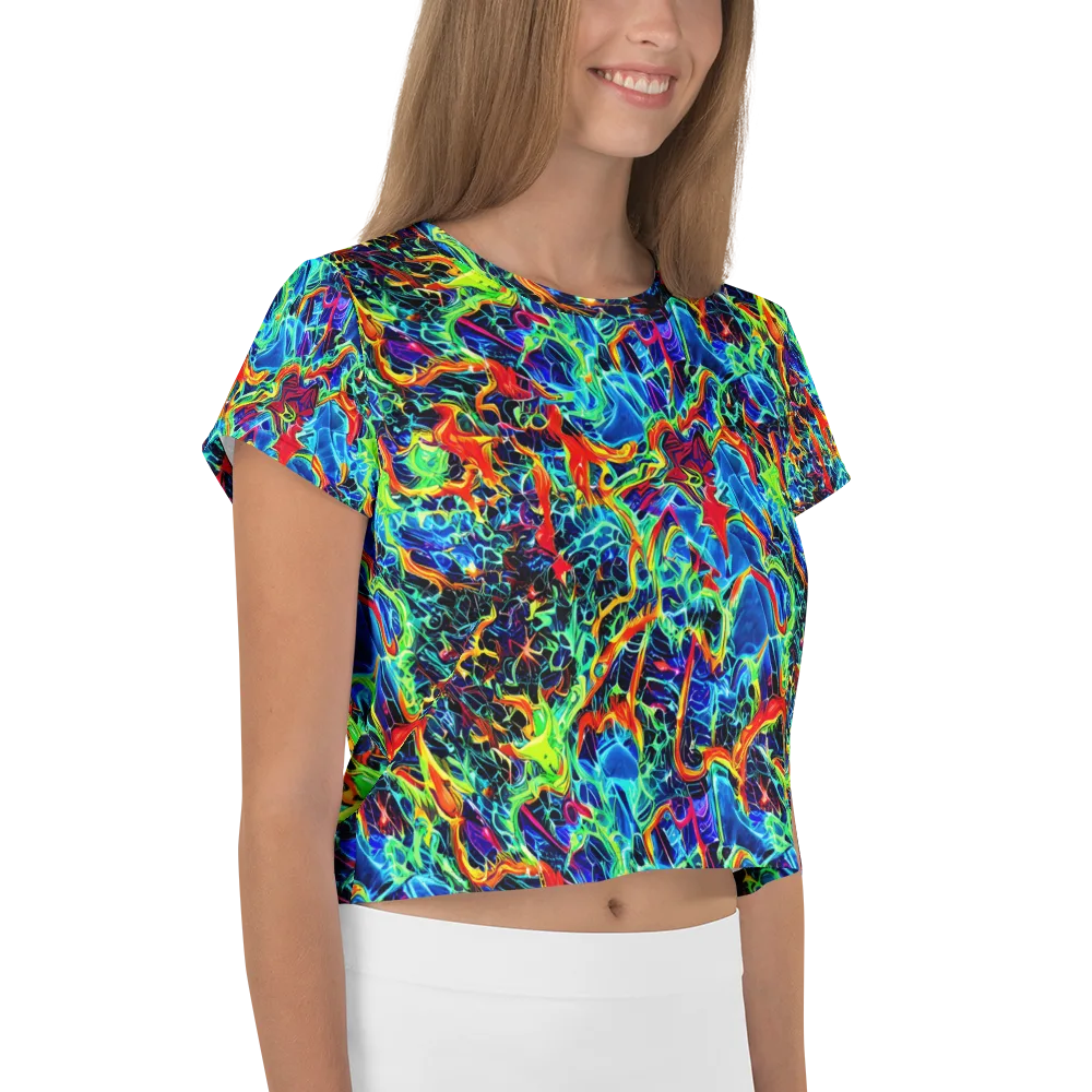 Prismfire on Crop Tee — Right