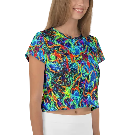 Prismfire on a Crop Tee