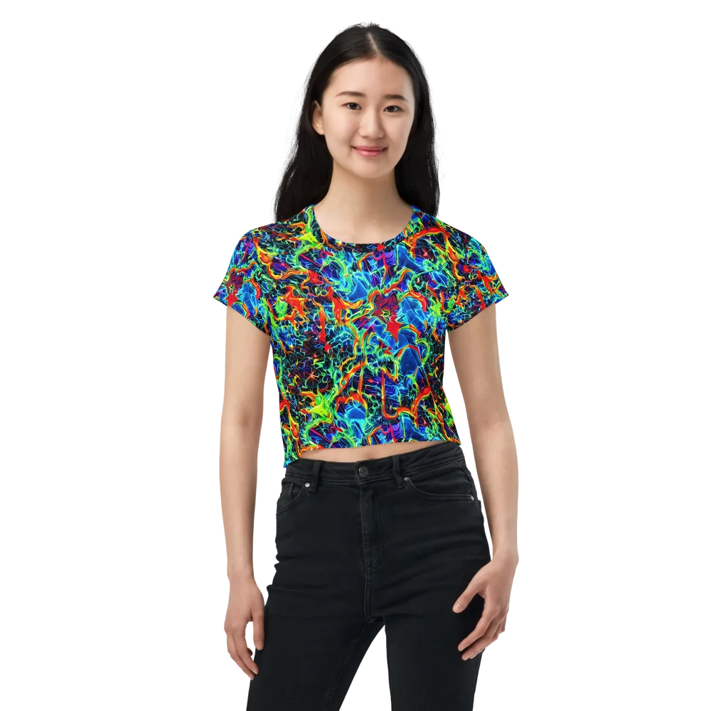 Prismfire on Crop Tee — Front