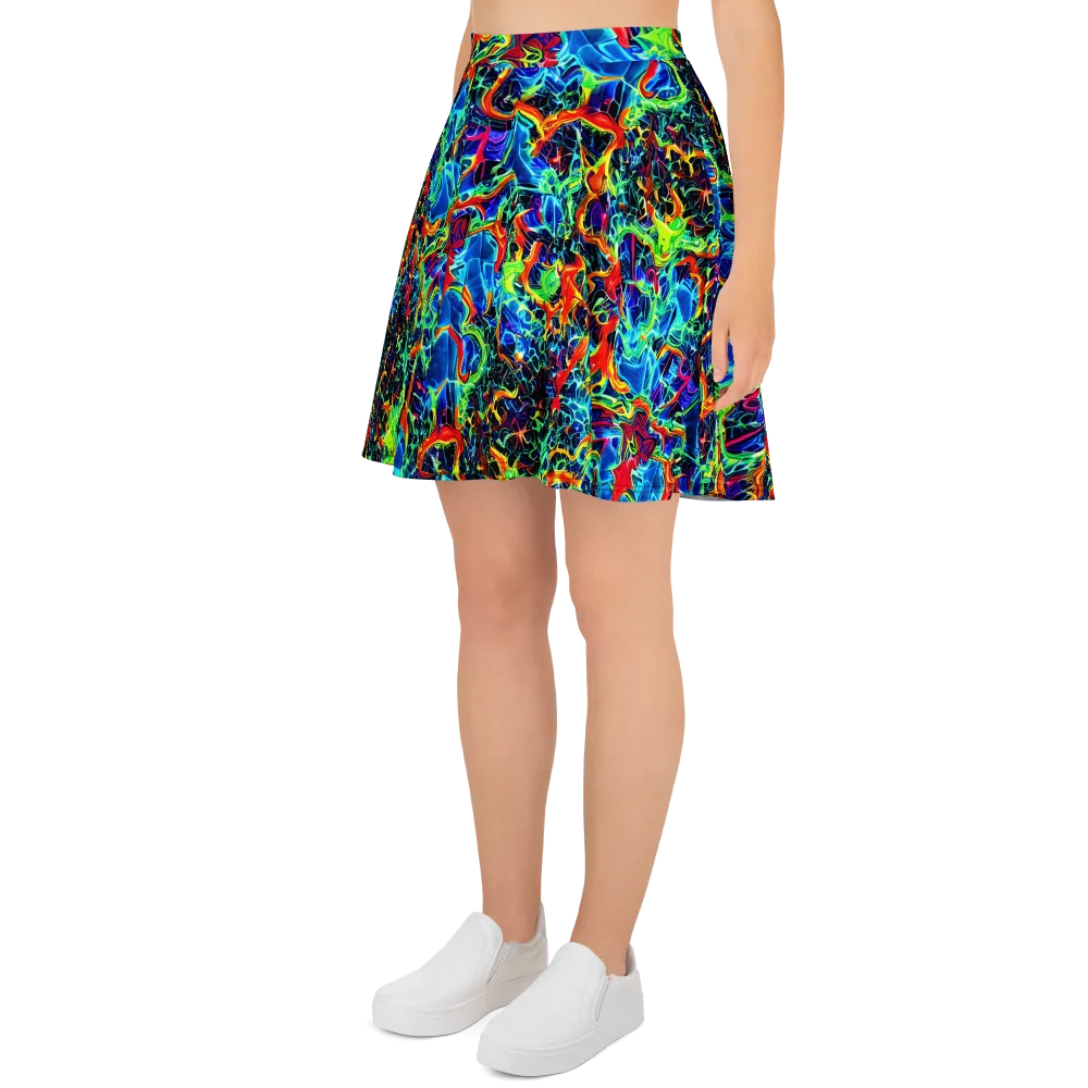 Prismfire on Skater Skirt — Left