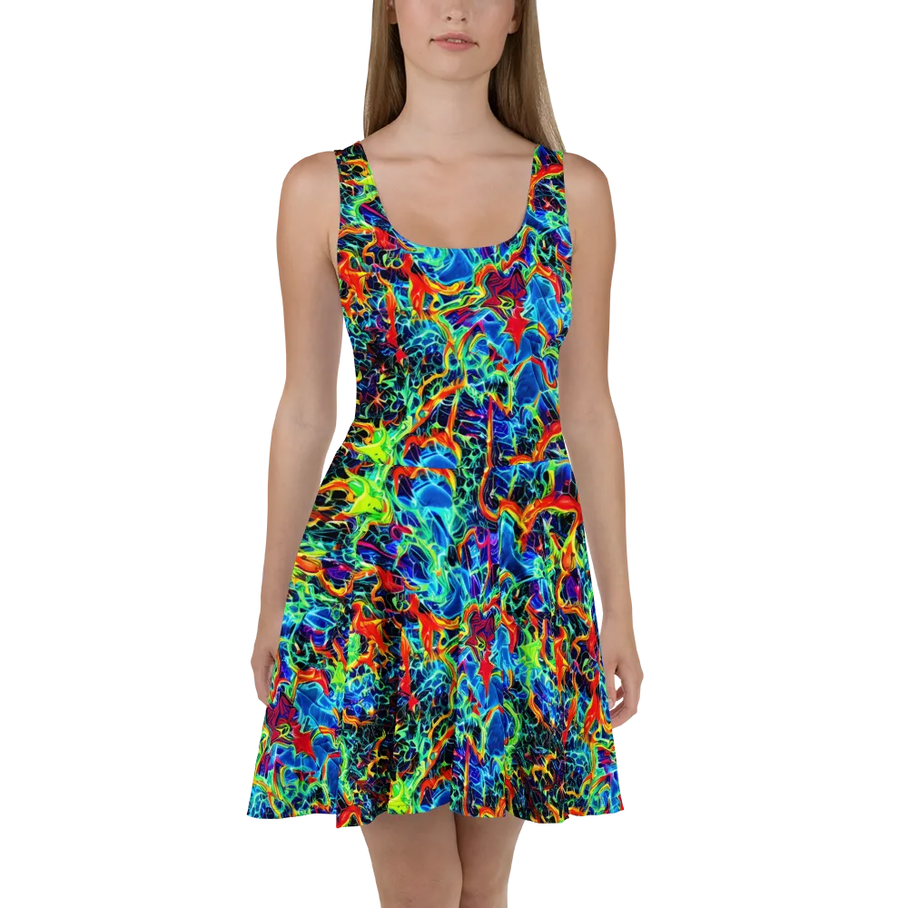 Prismfire on Skater Dress — Front