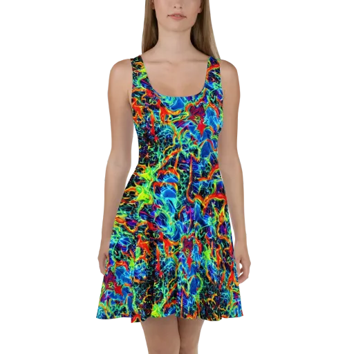 Prismfire on a Skater Dress