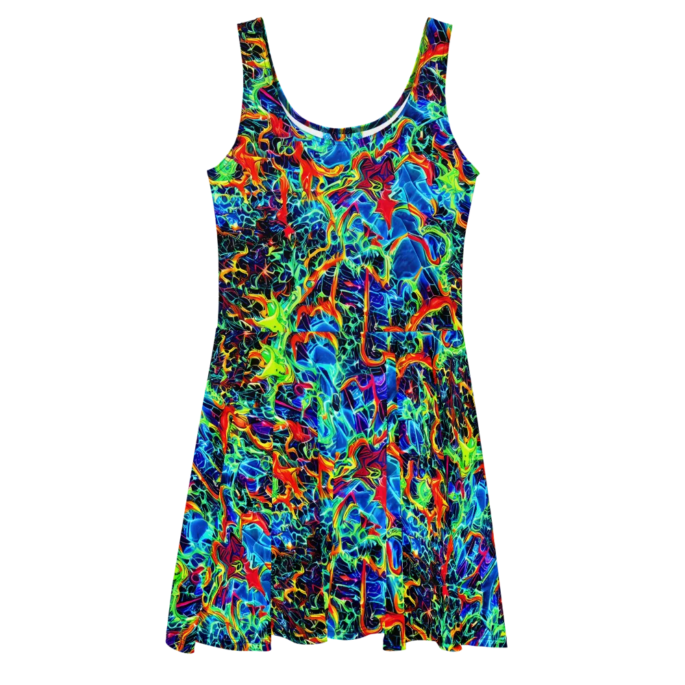 Prismfire on Skater Dress — Front