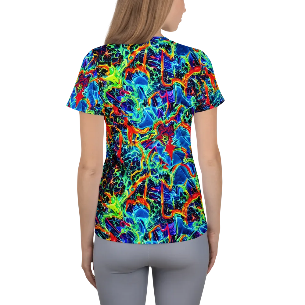 Prismfire on Women's Athletic T-Shirt — Back