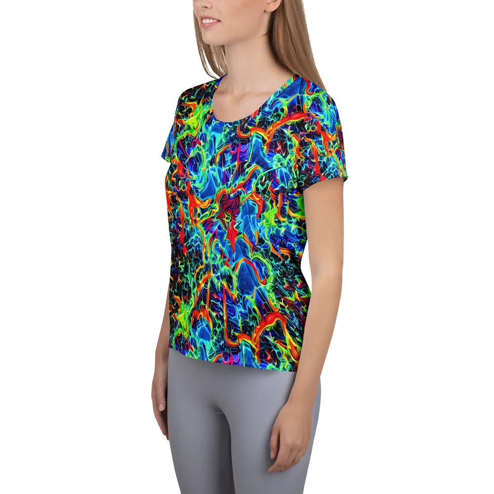 Prismfire on Women's Athletic T-Shirt — Left