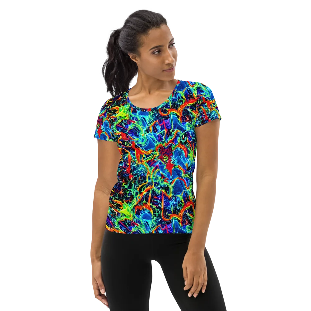Prismfire on Women's Athletic T-Shirt — Front