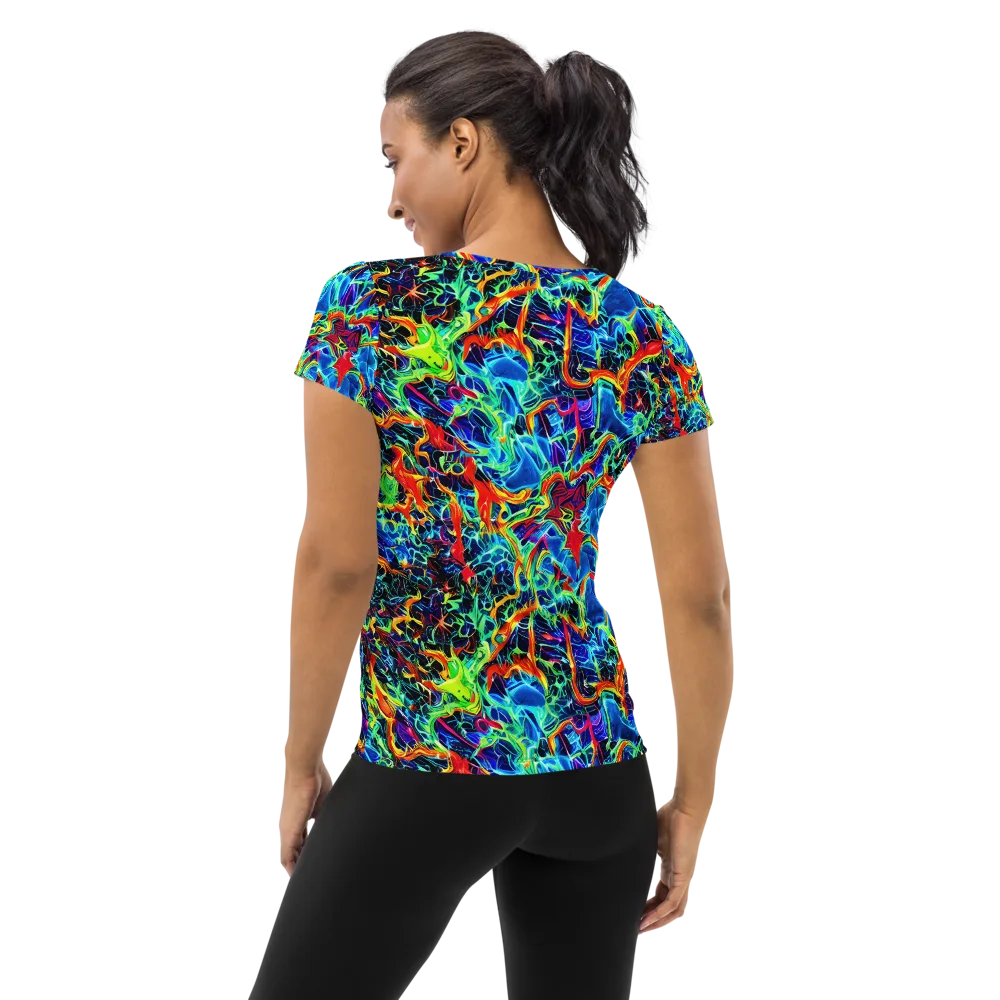 Prismfire on Women's Athletic T-Shirt — Back
