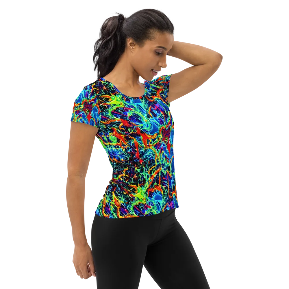 Prismfire on Women's Athletic T-Shirt — Right