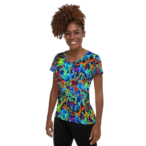 Prismfire on a Women's Athletic T-Shirt