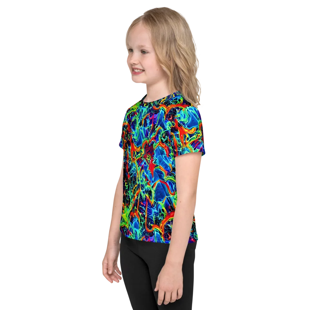 Prismfire on Kids Crew Neck T-Shirt — Left