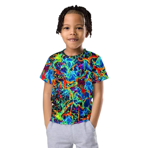 Prismfire on a Kids Crew Neck T-Shirt