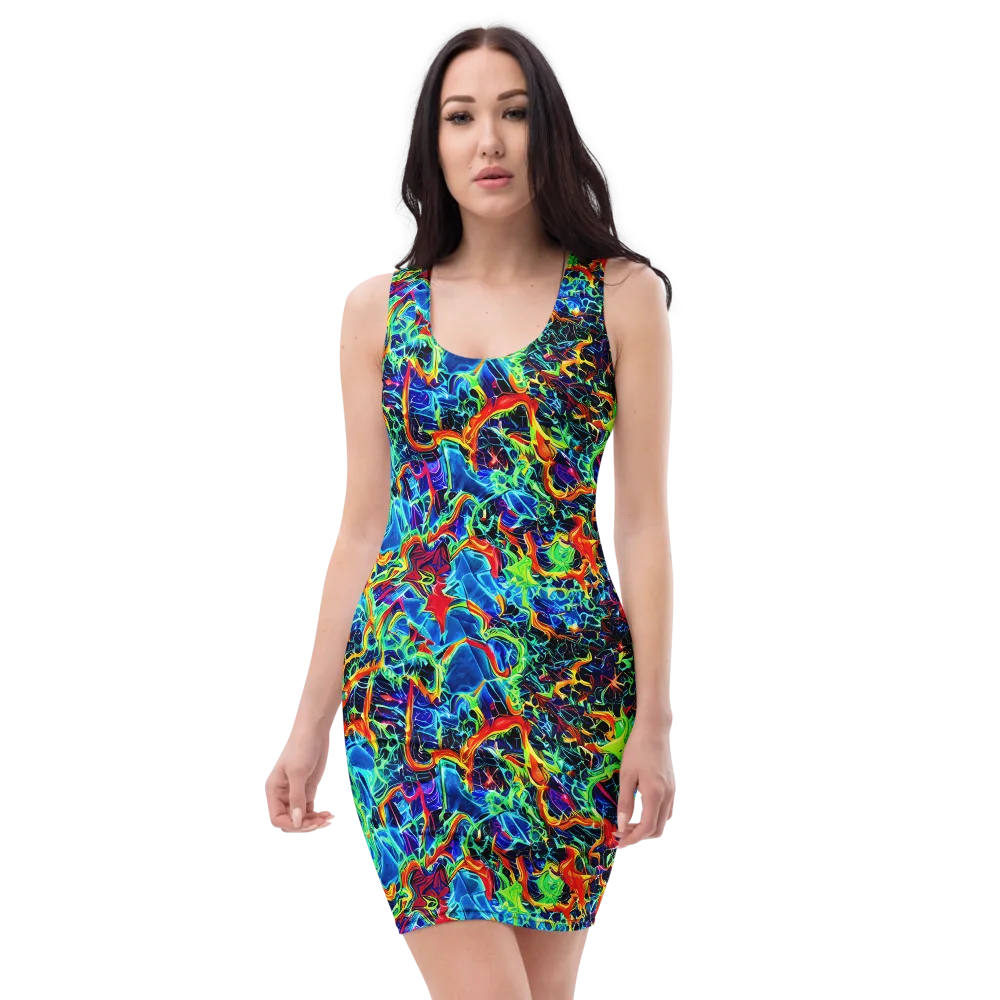 Prismfire on Bodycon Dress — Front