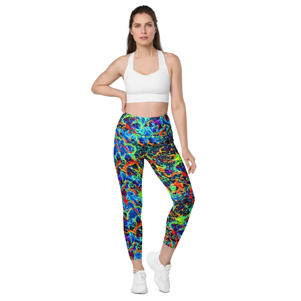 Prismfire on Leggings with Pockets — Front