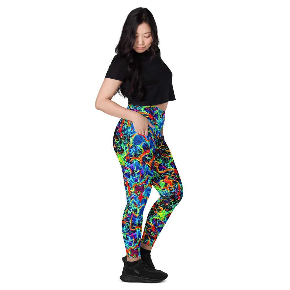 Prismfire on Leggings with Pockets — Right