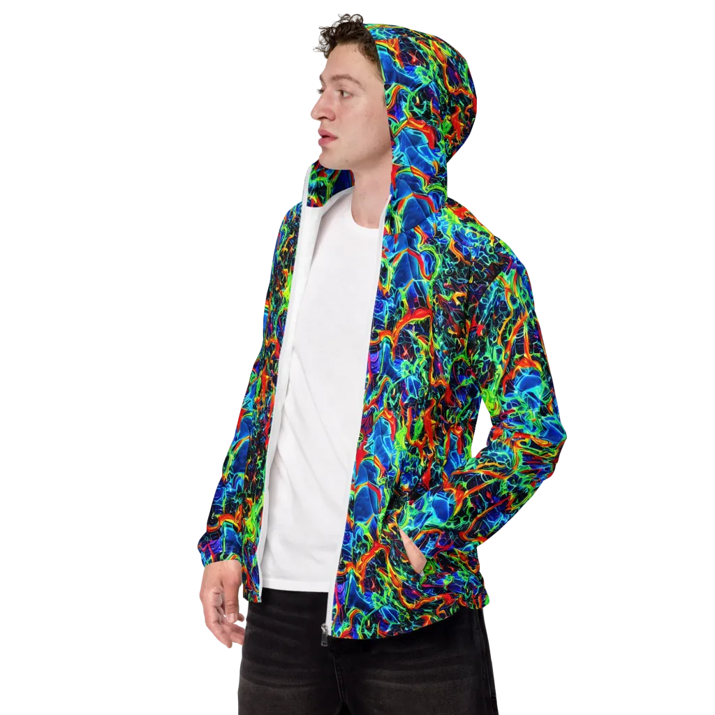 Prismfire on Men's Windbreaker — Left Front