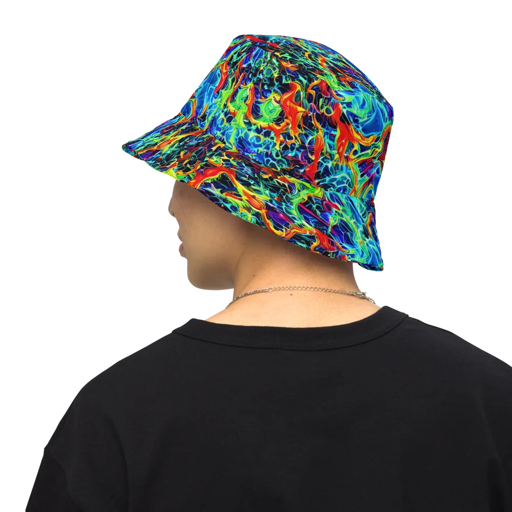 Prismfire on Reversible Bucket Hat — Back Inside