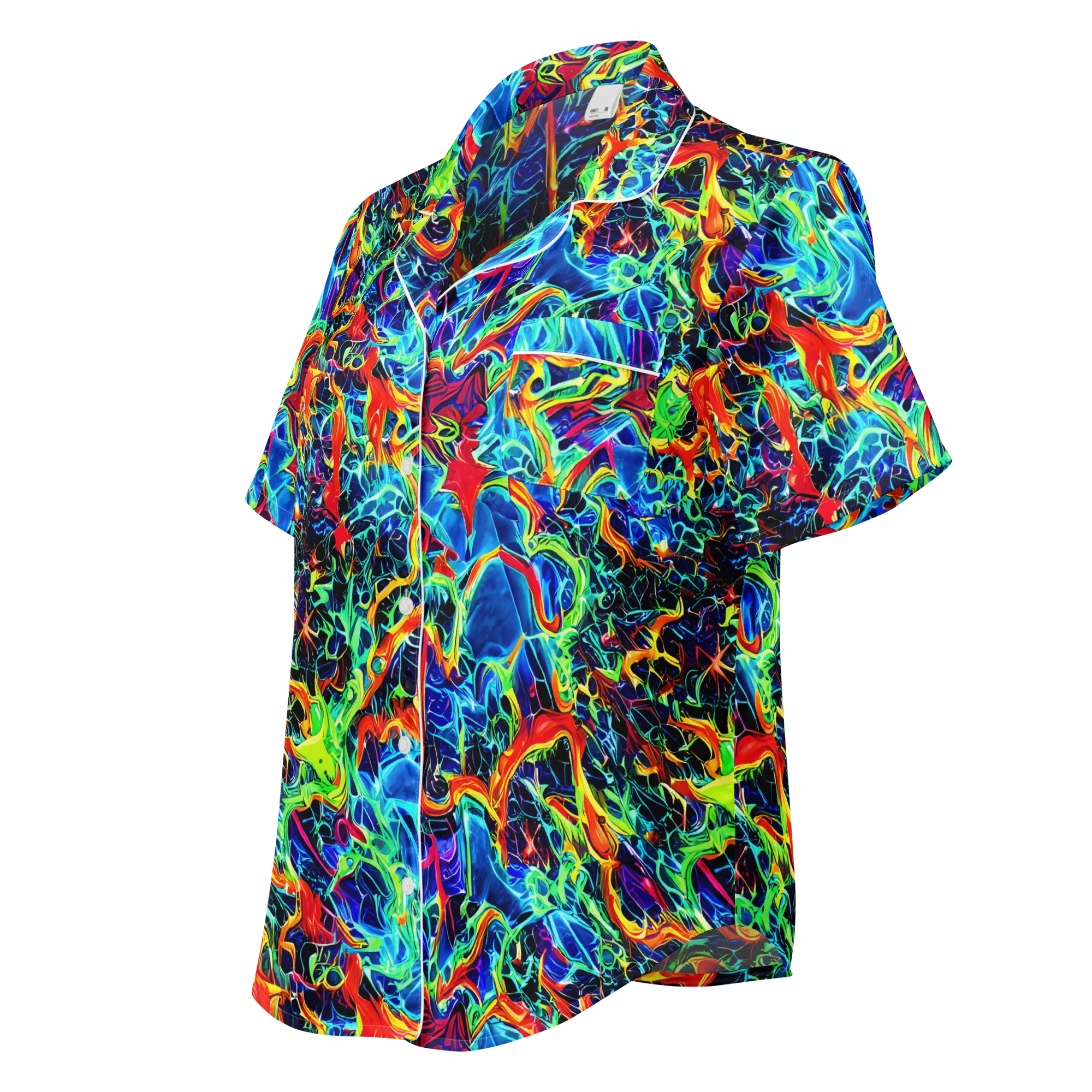 Prismfire on Women's Short Sleeve Pajama Top — Left Front