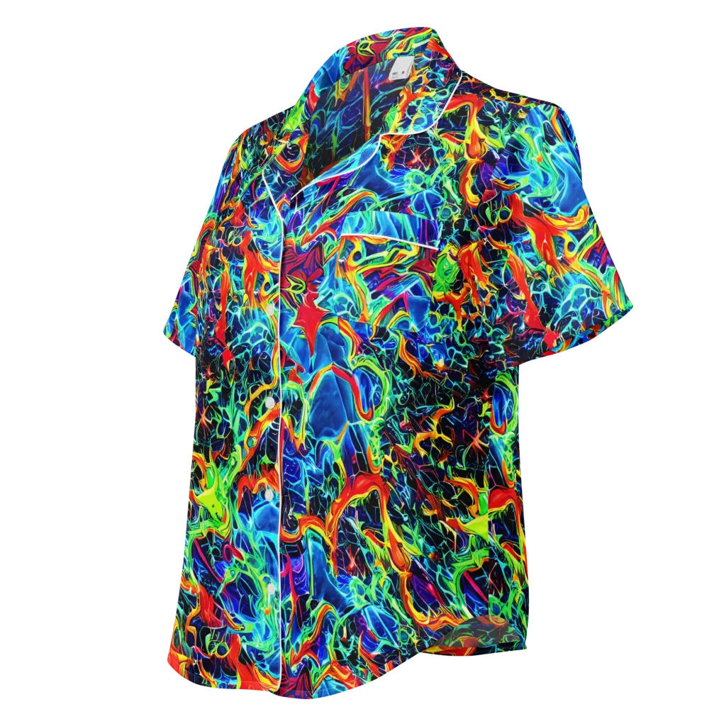 Prismfire on Women's Short Sleeve Pajama Top — Left Front