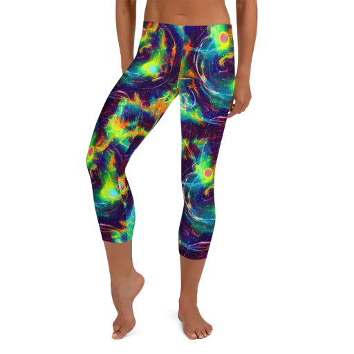 The Neon Paradox on a Capri Leggings