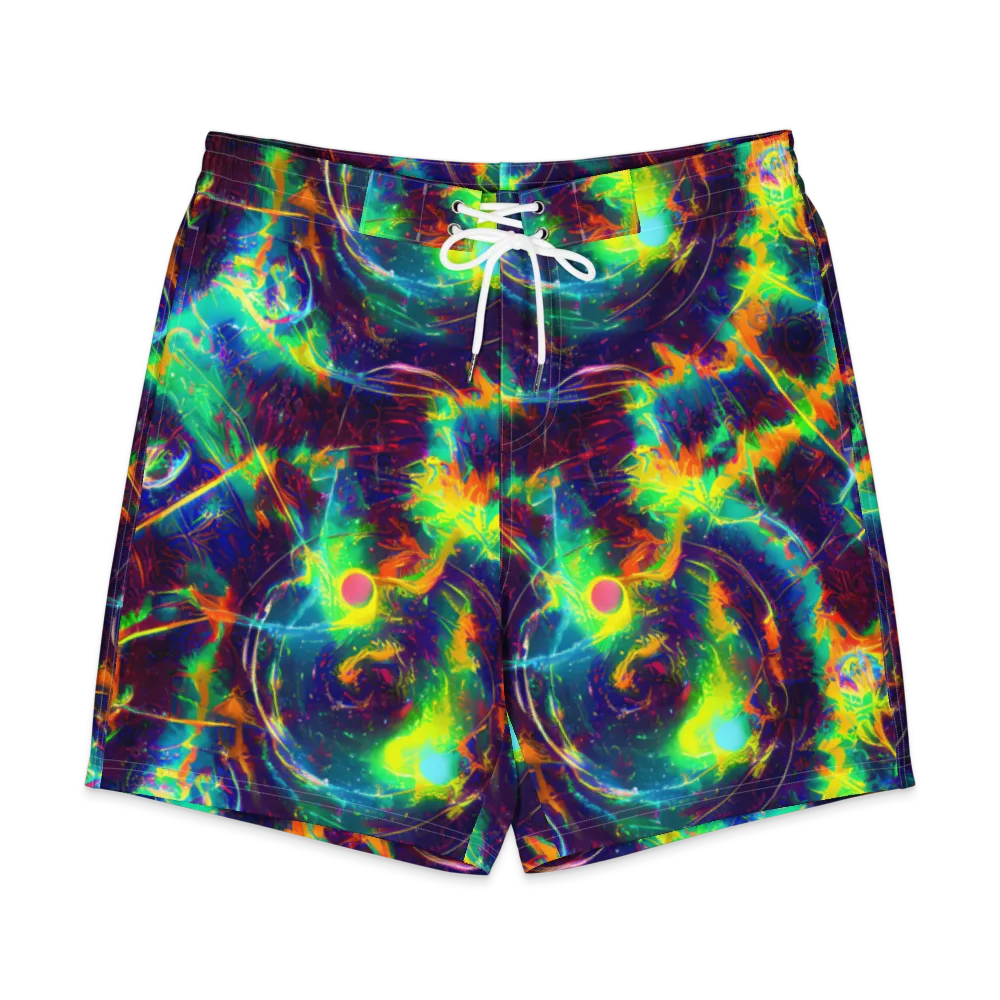The Neon Paradox on Men's Board Shorts — Front