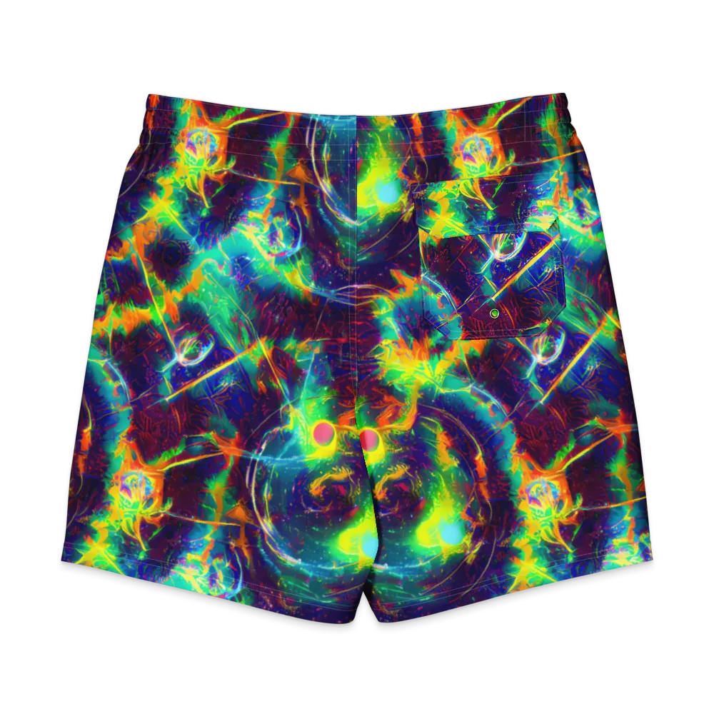 The Neon Paradox on Men's Board Shorts — Back