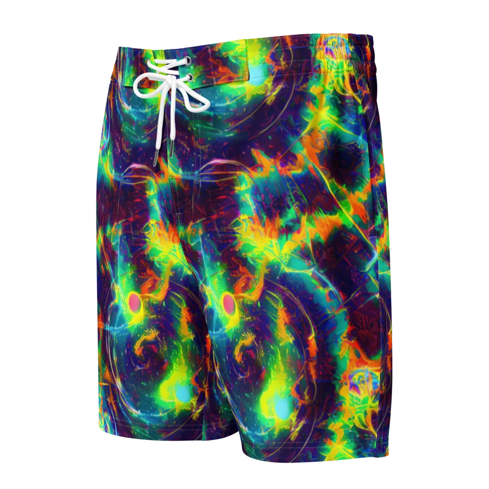 The Neon Paradox on Men's Board Shorts — Front