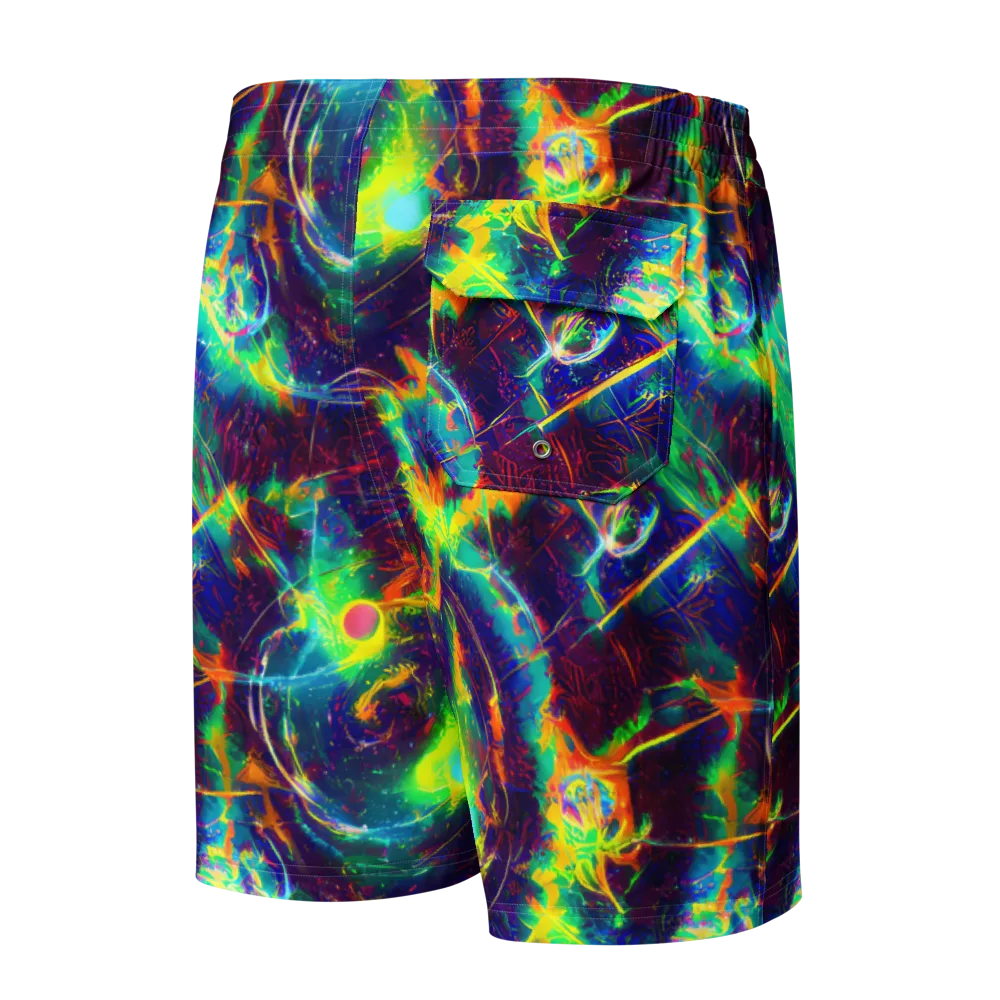 The Neon Paradox on Men's Board Shorts — Back