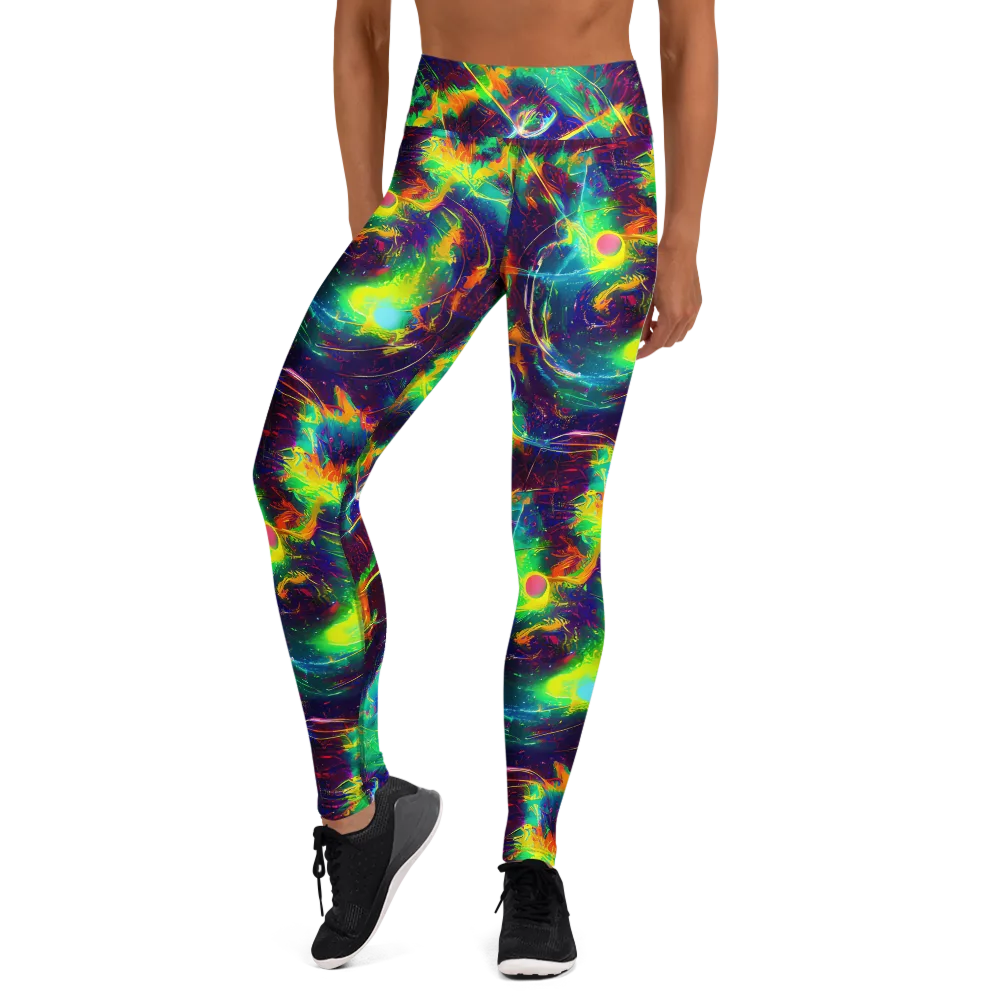 The Neon Paradox on Yoga Leggings — Front