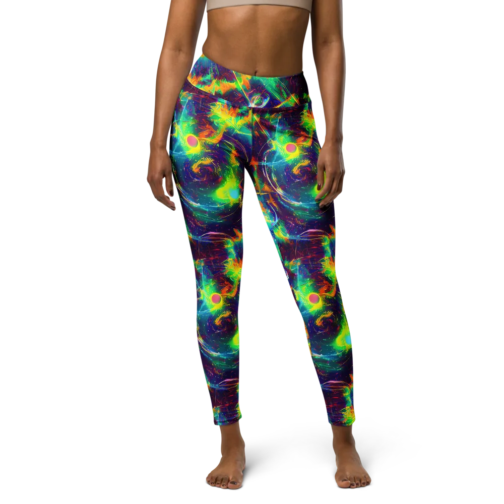 The Neon Paradox on Yoga Leggings — Front