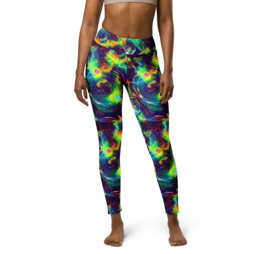 The Neon Paradox on a Yoga Leggings