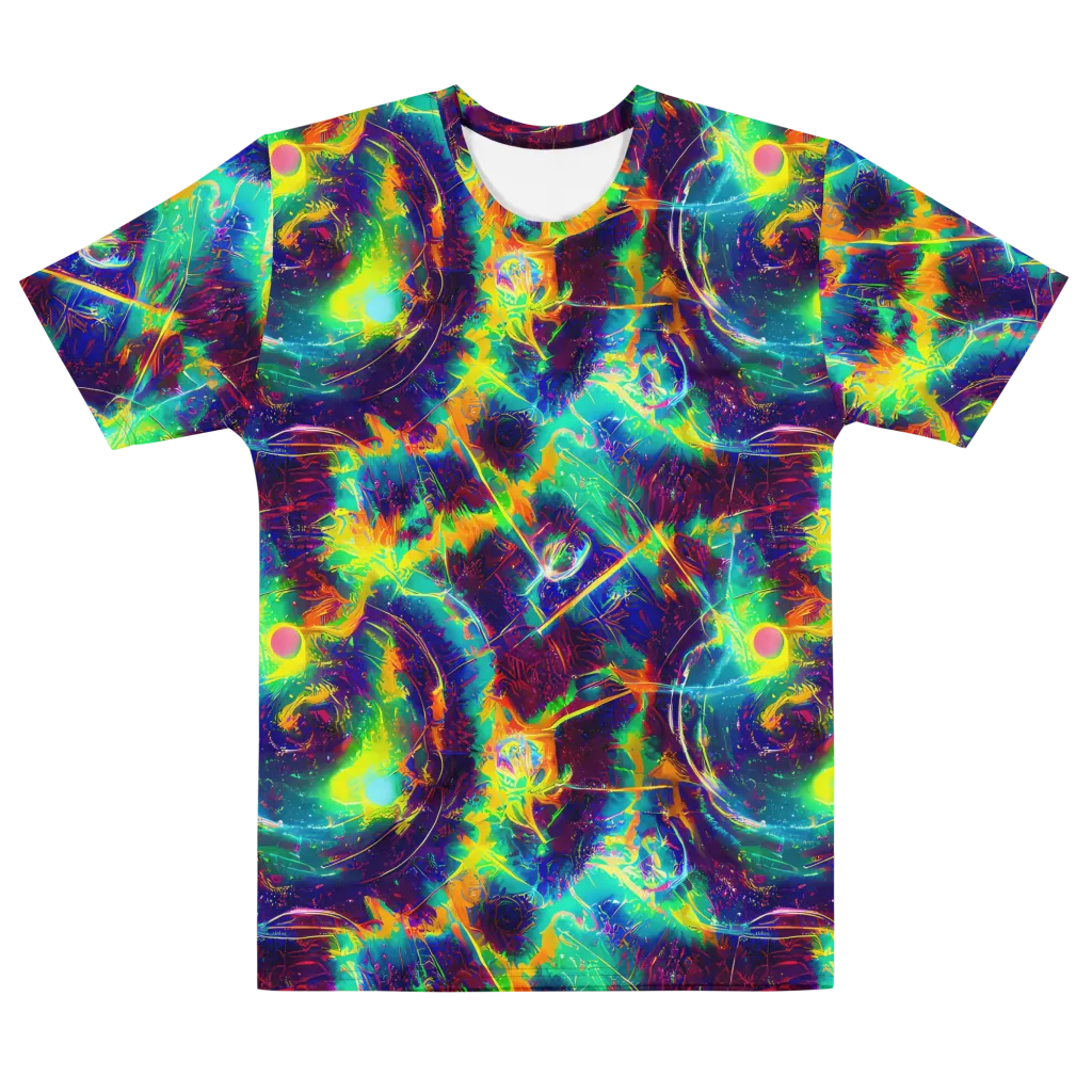 The Neon Paradox on Men's Cotton Crew Neck T-Shirt — Front