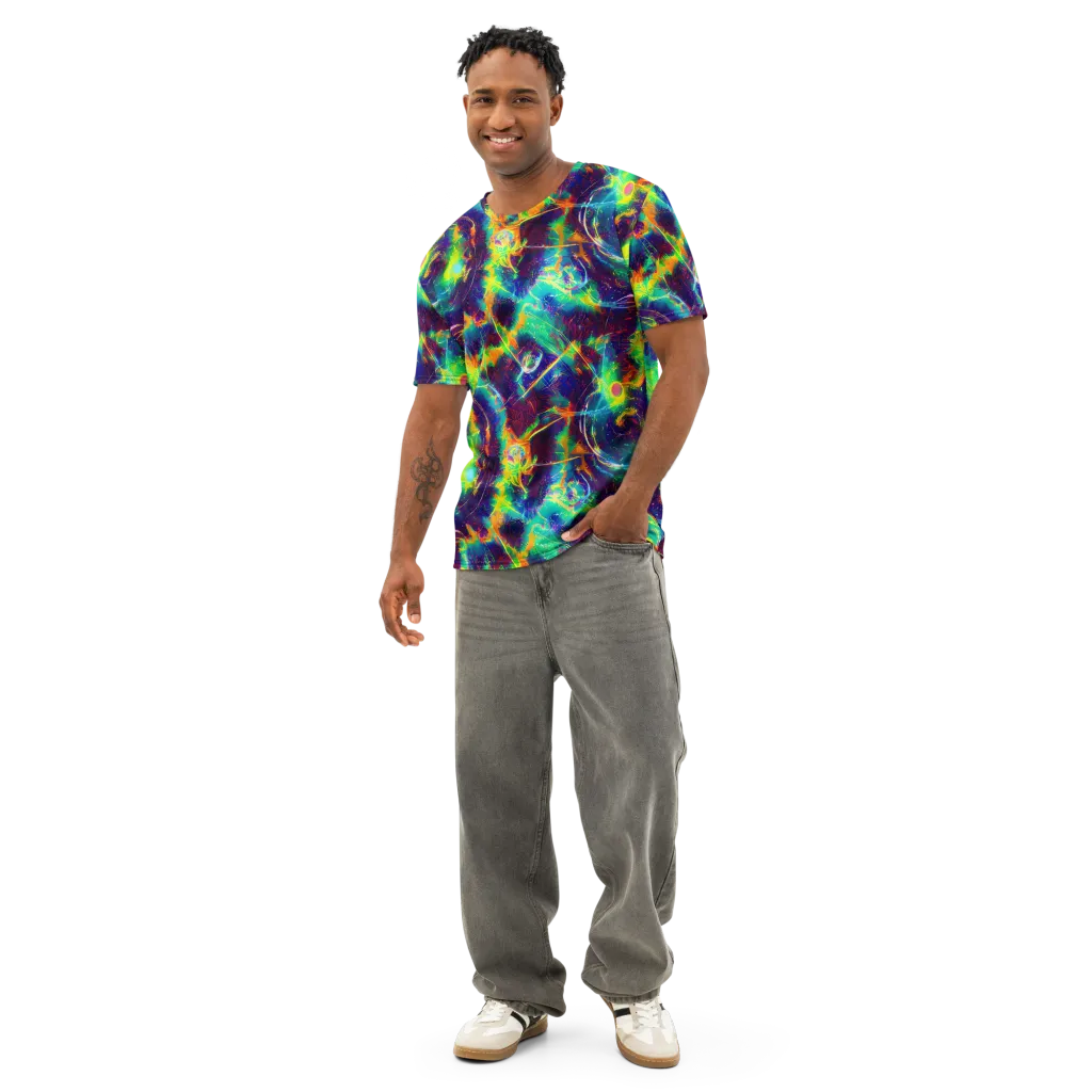 The Neon Paradox on Men's Cotton Crew Neck T-Shirt — Front