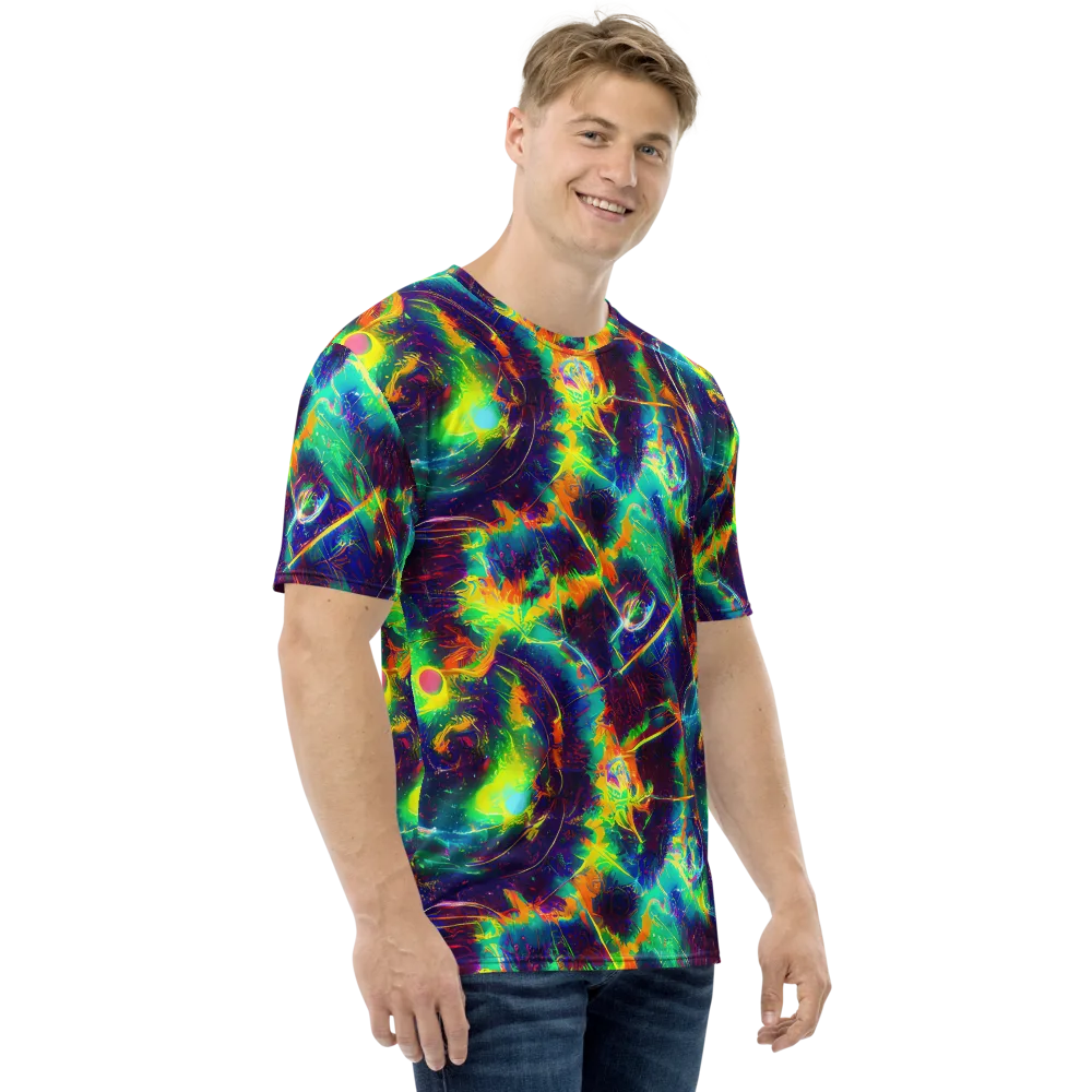 The Neon Paradox on Men's Crew Neck T-Shirt — Right