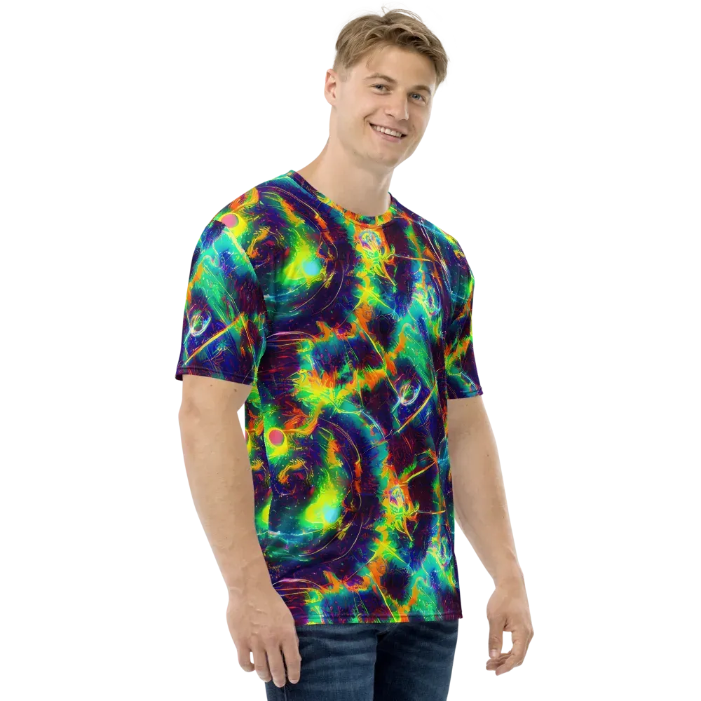 The Neon Paradox on Men's Crew Neck T-Shirt — Right