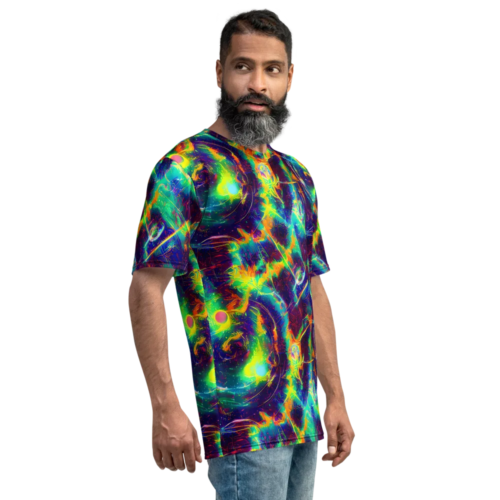 The Neon Paradox on Men's Crew Neck T-Shirt — Right