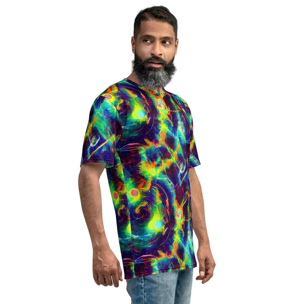 The Neon Paradox on Men's Crew Neck T-Shirt — Right