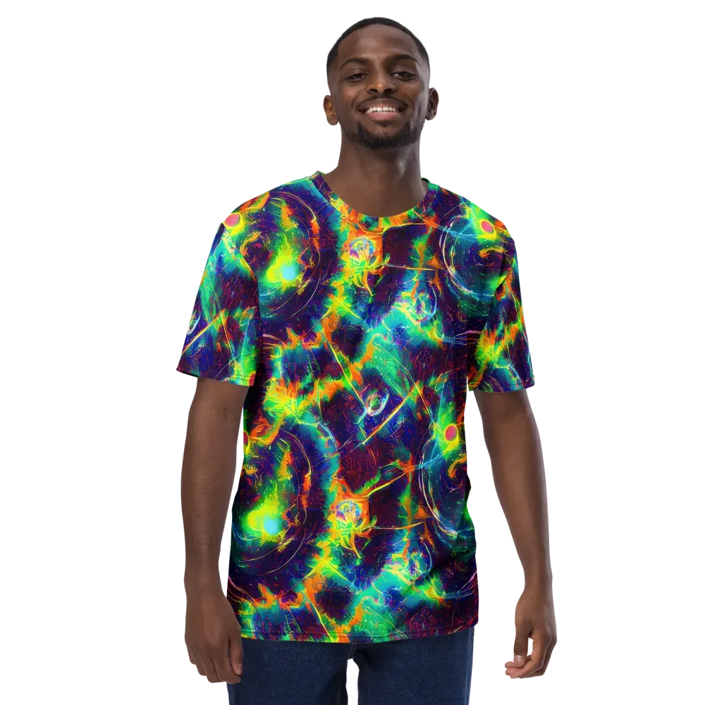 The Neon Paradox on Men's Crew Neck T-Shirt — Front