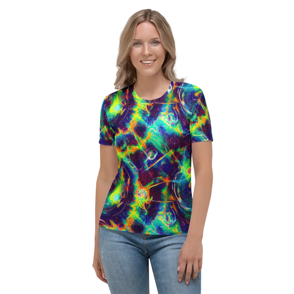 The Neon Paradox on Women's Crew Neck T-Shirt — Front
