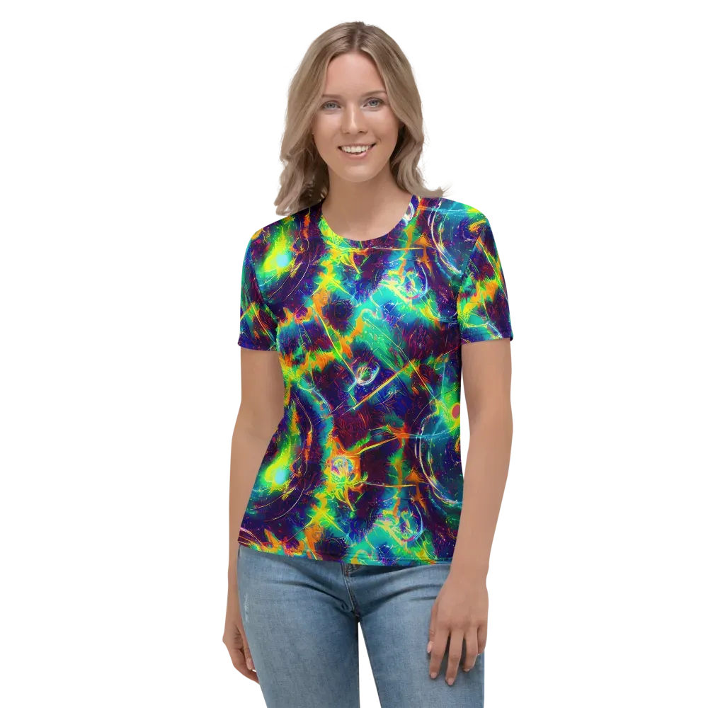 The Neon Paradox on Women's Crew Neck T-Shirt — Front