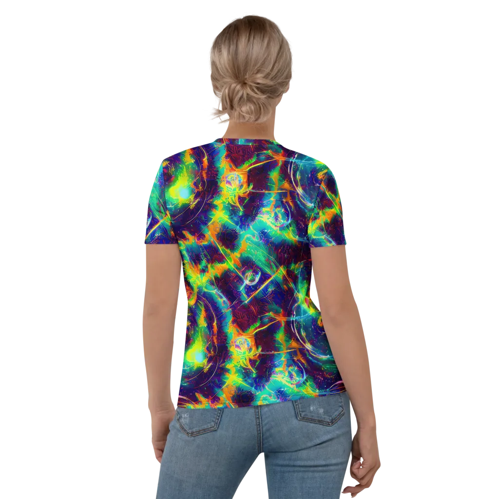The Neon Paradox on Women's Crew Neck T-Shirt — Back