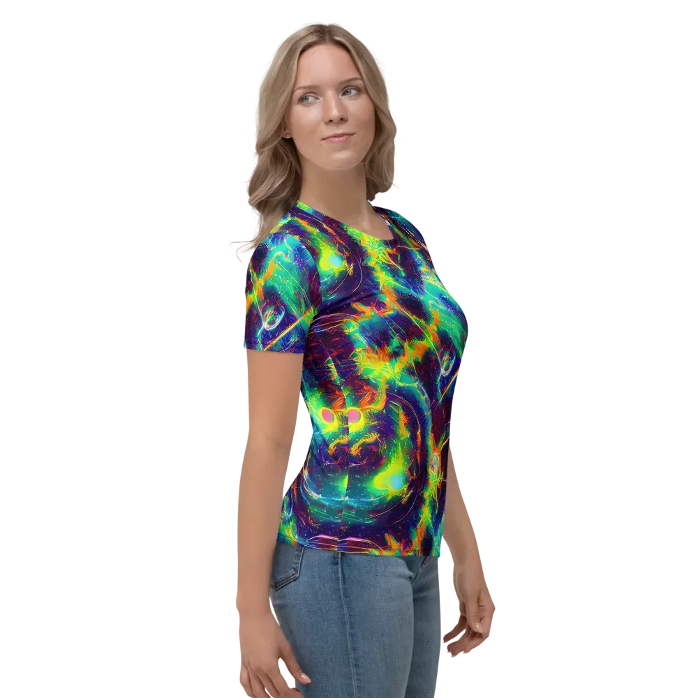 The Neon Paradox on Women's Crew Neck T-Shirt — Right