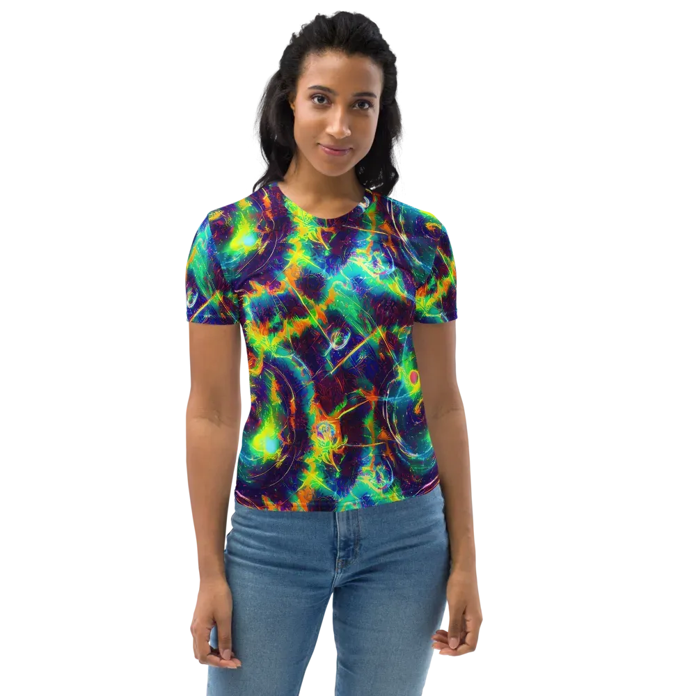The Neon Paradox on Women's Crew Neck T-Shirt — Front