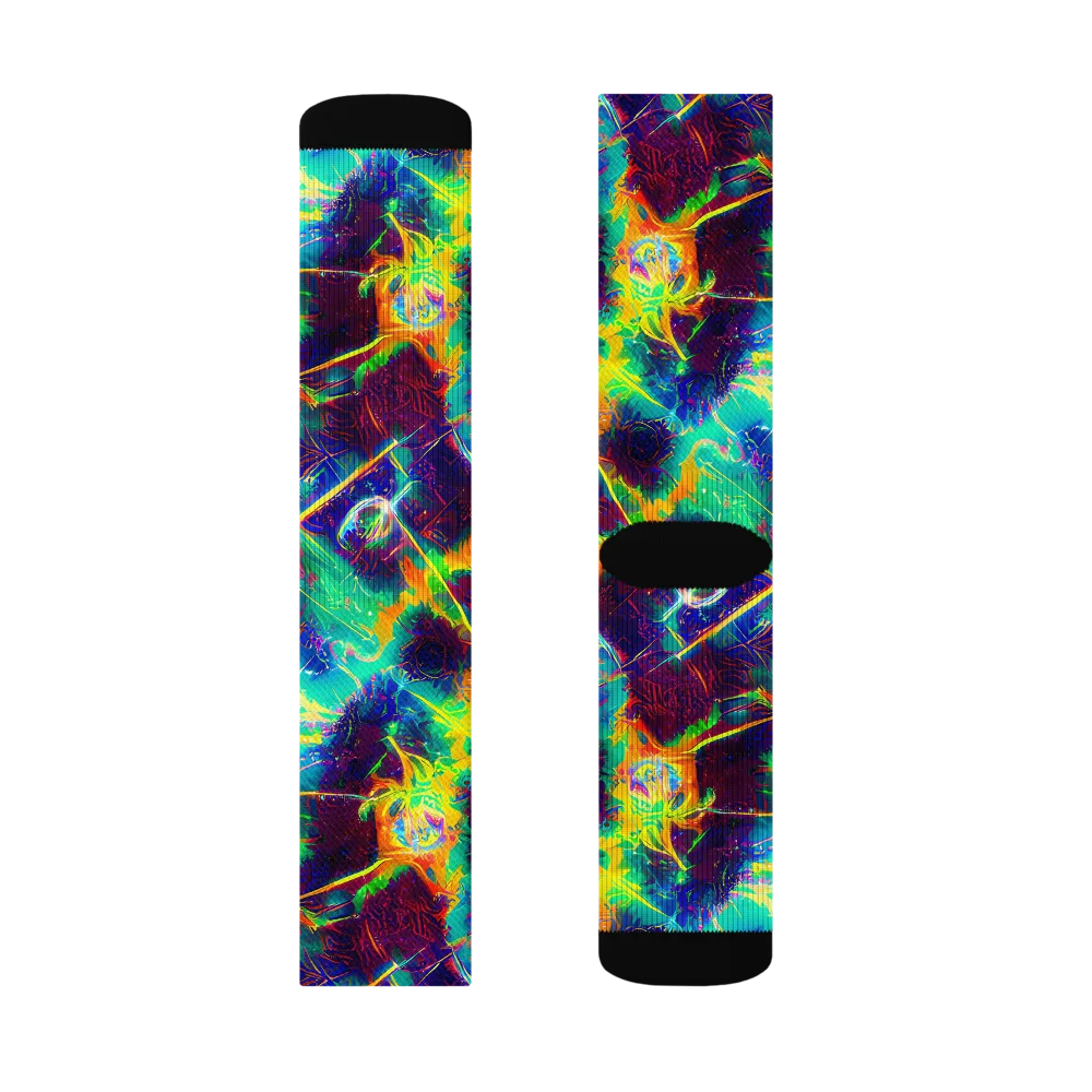 The Neon Paradox on Socks — Left Sock