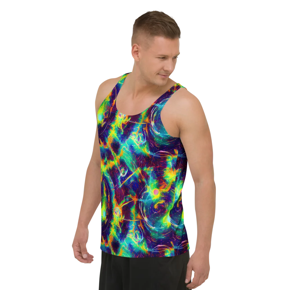 The Neon Paradox on Men's Tank Top — Left Front