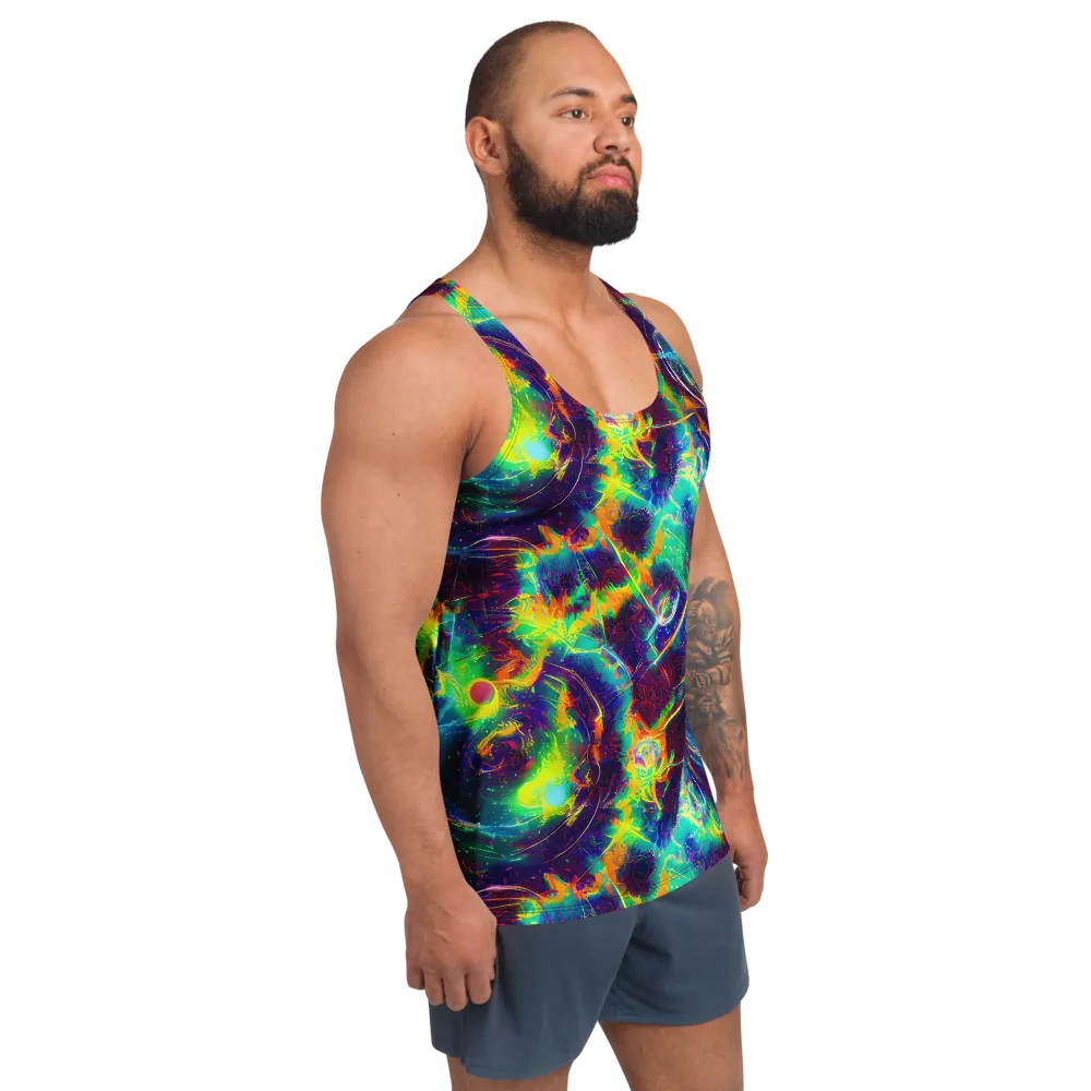 The Neon Paradox on Men's Tank Top — Right Front