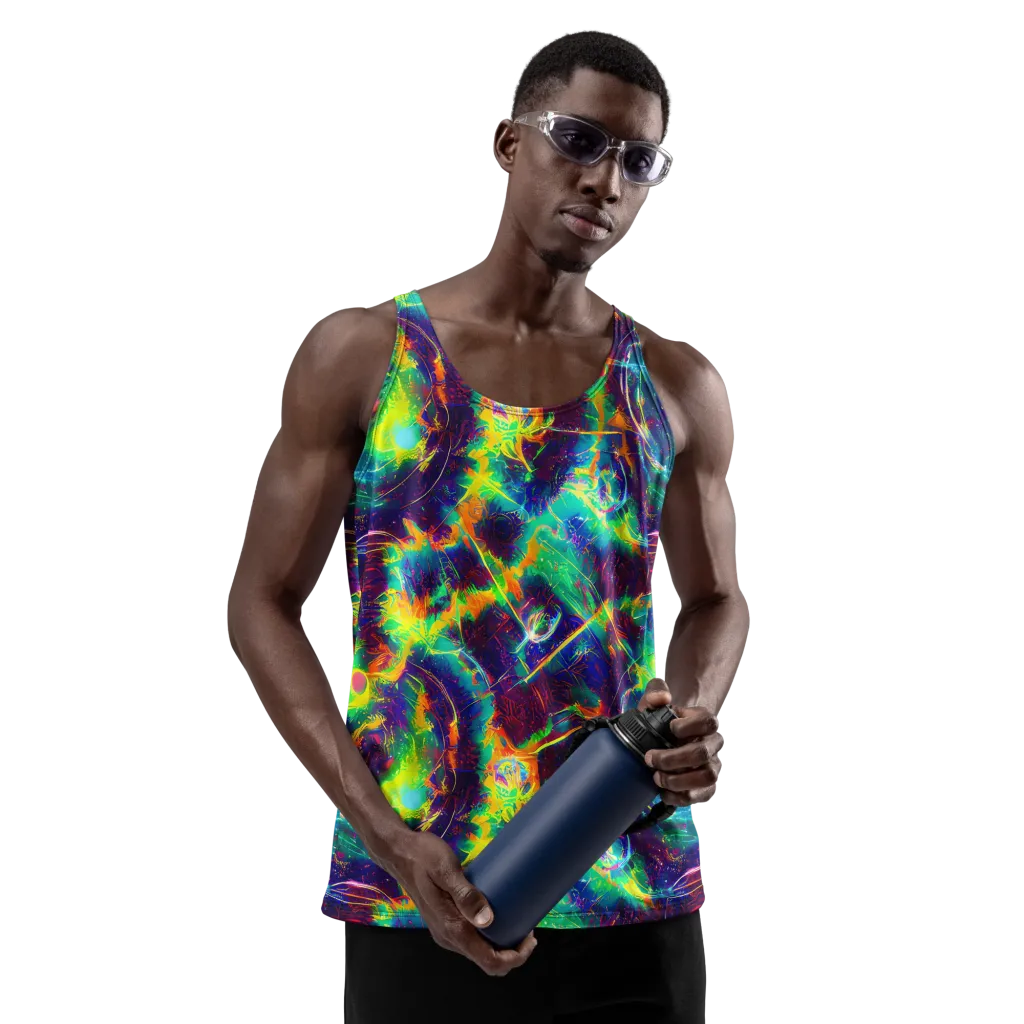 The Neon Paradox on Men's Tank Top — Front